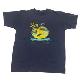 Single Stitch Lake Louise Lodge Alaska Graphic T-Shirt, XL, Fruit Of The Loom